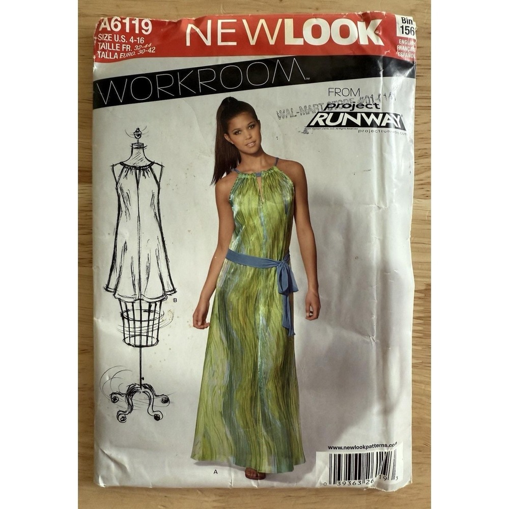 2012 New‎ Look Sewing Pattern #A6119 Misses' Dress Size 4-16 Uncut FF